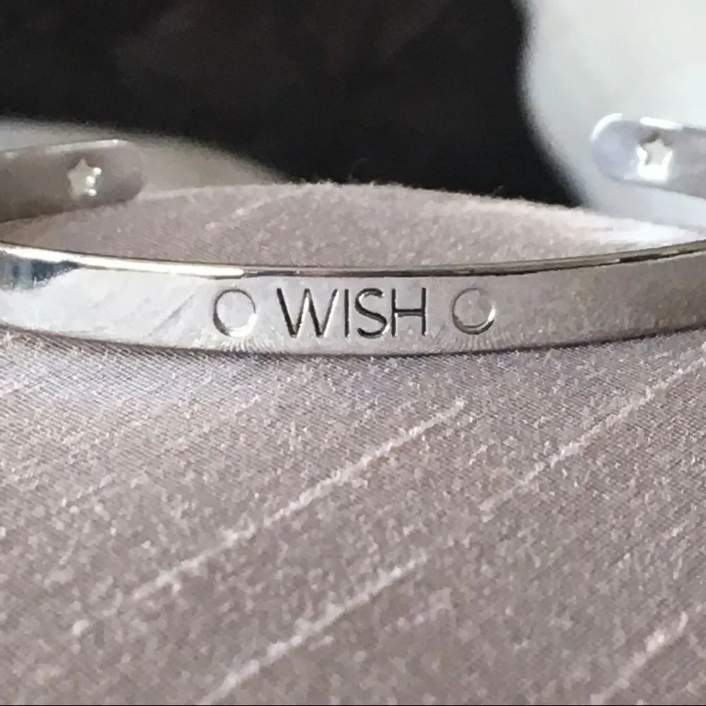 Silver Tone Wish Adjustable Bracelet NWT
